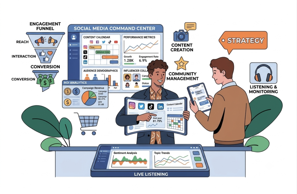 Social media management Image